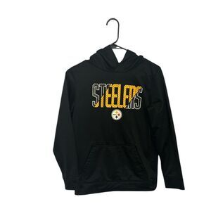 NFL Pittsburgh Steelers Youth Kids Fleece Hoodie Size Sz L 12-14